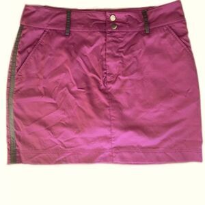 Page & Tuttle Golf Skort- 10 magenta ,gray , polyester spandex
